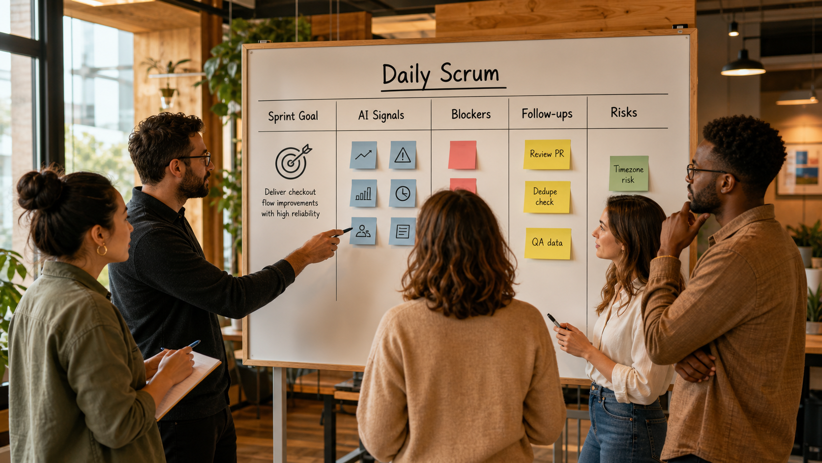 Daily Scrum и AI: почему стендап не должен стать статус-ботом